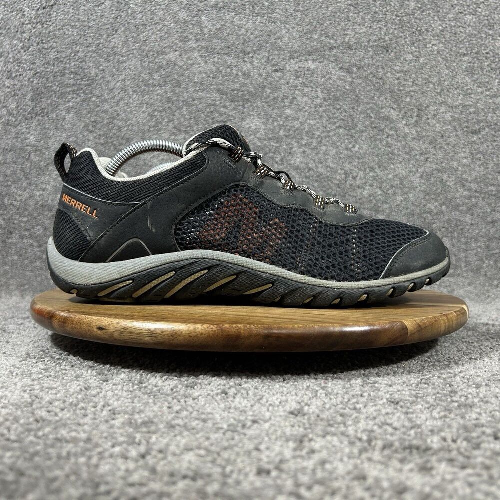 Merrell Riverbed Men's Size 10.5 Black Mesh Low Hiking Trail Outdoor Shoes Used